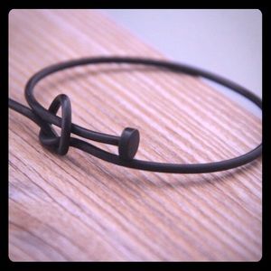 Copper casting black matte nail bracelet